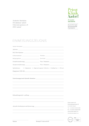 Einweisungszeugnis (handschriftliches Formular)