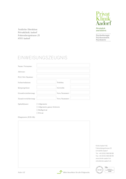 Einweisungszeugnis (Computerformular)